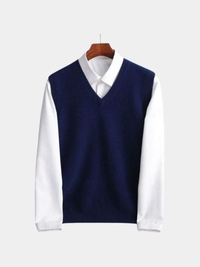 100% Merino Wool Sweater Vest - Cross & Crown - Cross & Crown