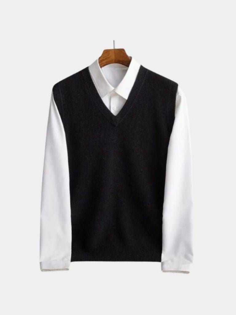100% Merino Wool Sweater Vest - Cross & Crown - Cross & Crown