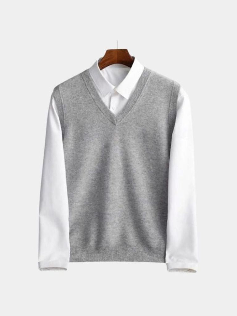100% Merino Wool Sweater Vest - Cross & Crown - Cross & Crown