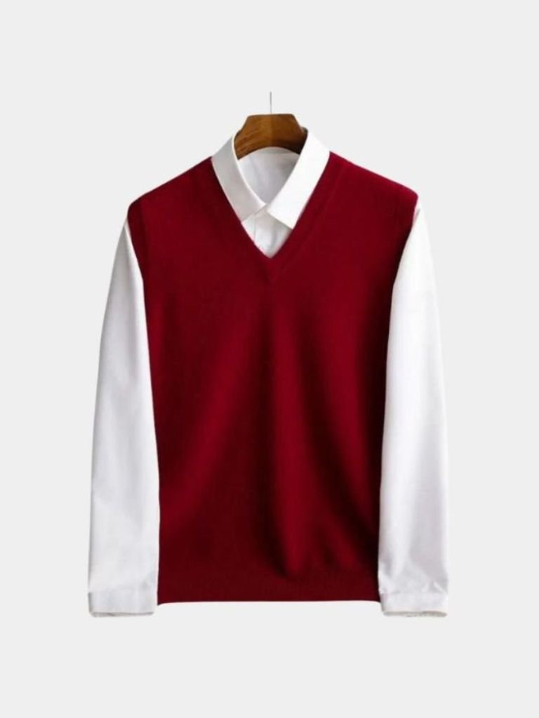 100% Merino Wool Sweater Vest - Cross & Crown - Cross & Crown
