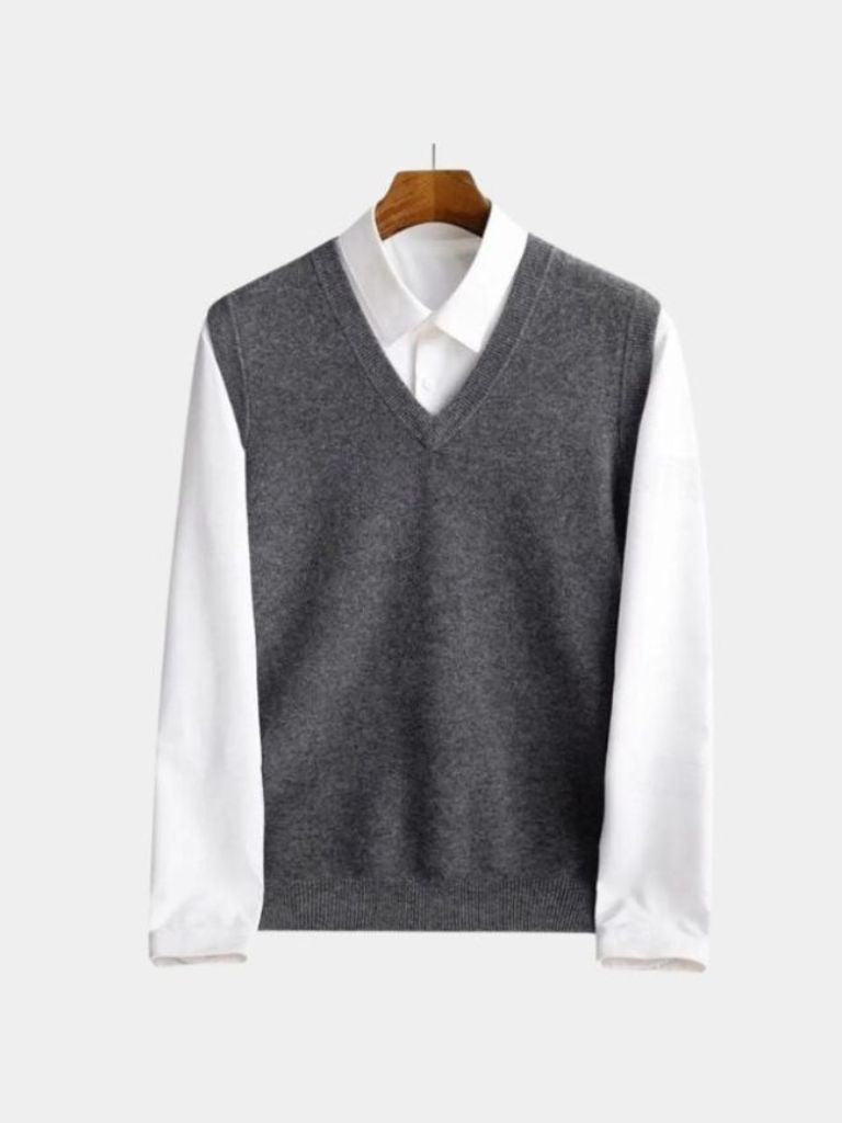 100% Merino Wool Sweater Vest - Cross & Crown - Cross & Crown
