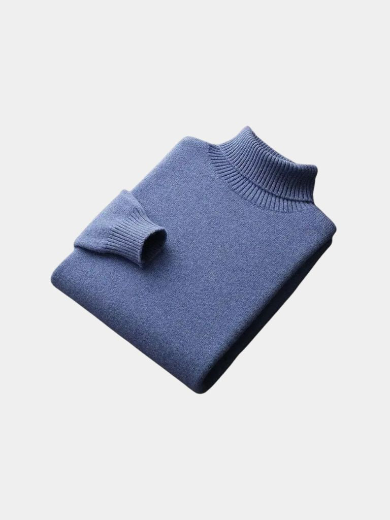 100% Merino Wool Turtleneck Sweater - Cross & Crown - Cross & Crown