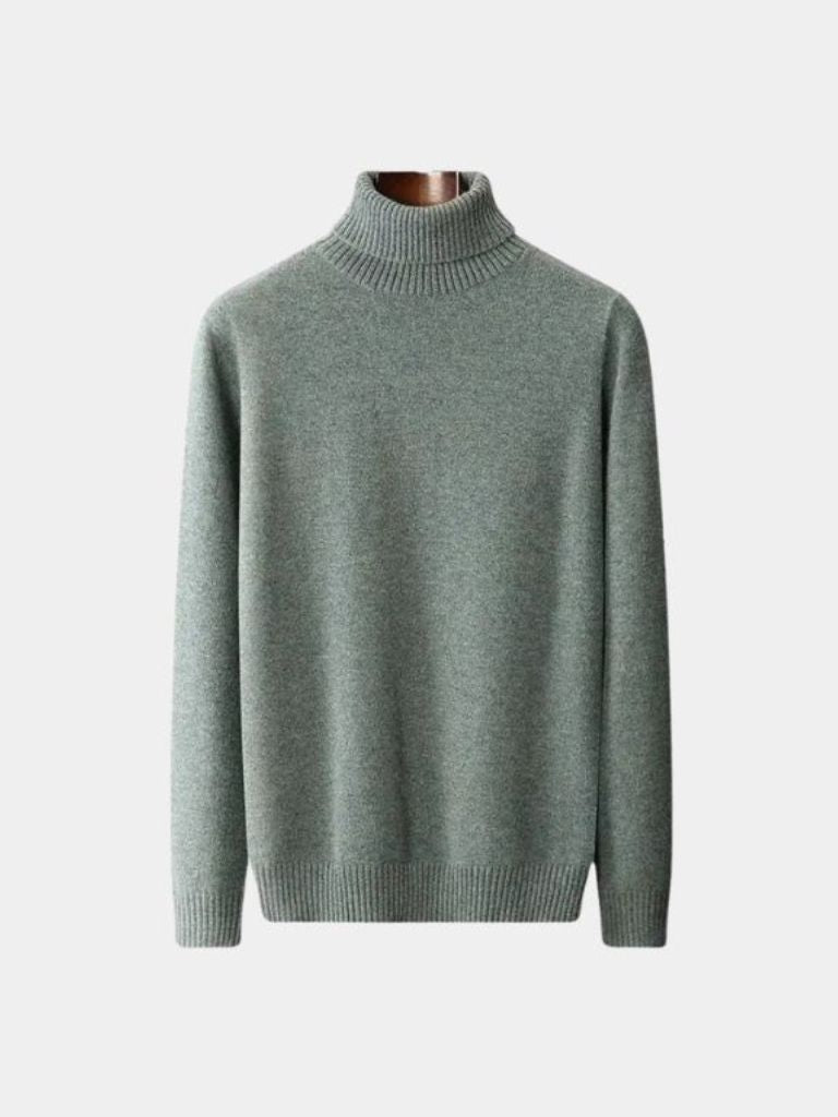 100% Merino Wool Turtleneck Sweater - Cross & Crown - Cross & Crown