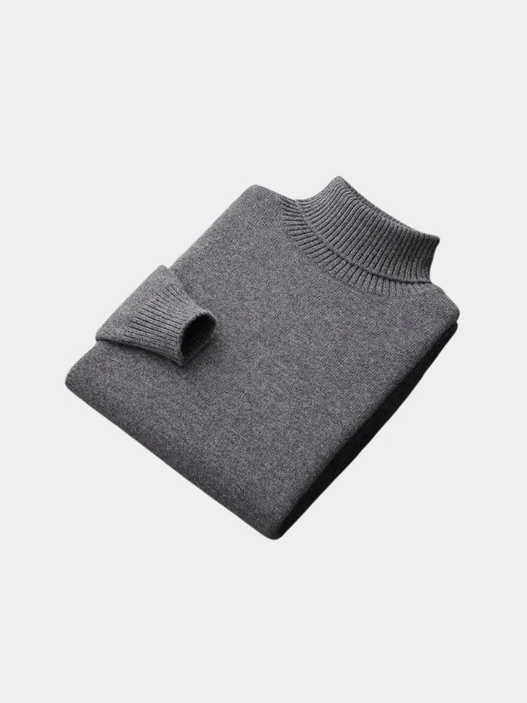 100% Merino Wool Turtleneck Sweater - Cross & Crown - Cross & Crown