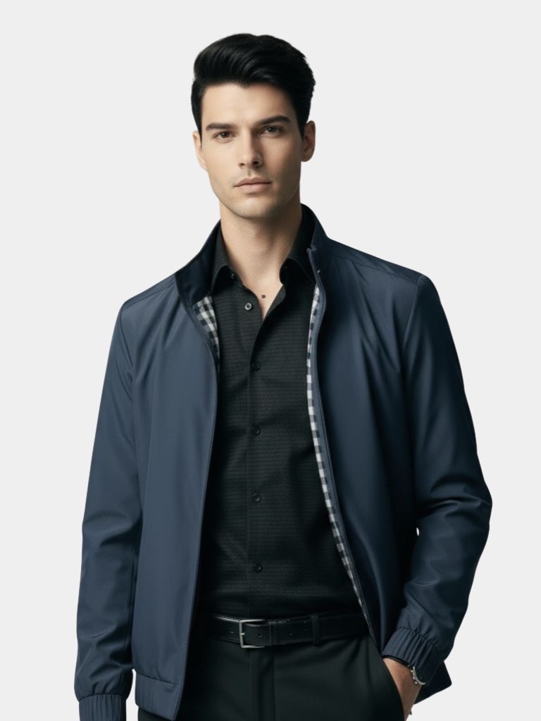 Casual Solid Bomber Jacket