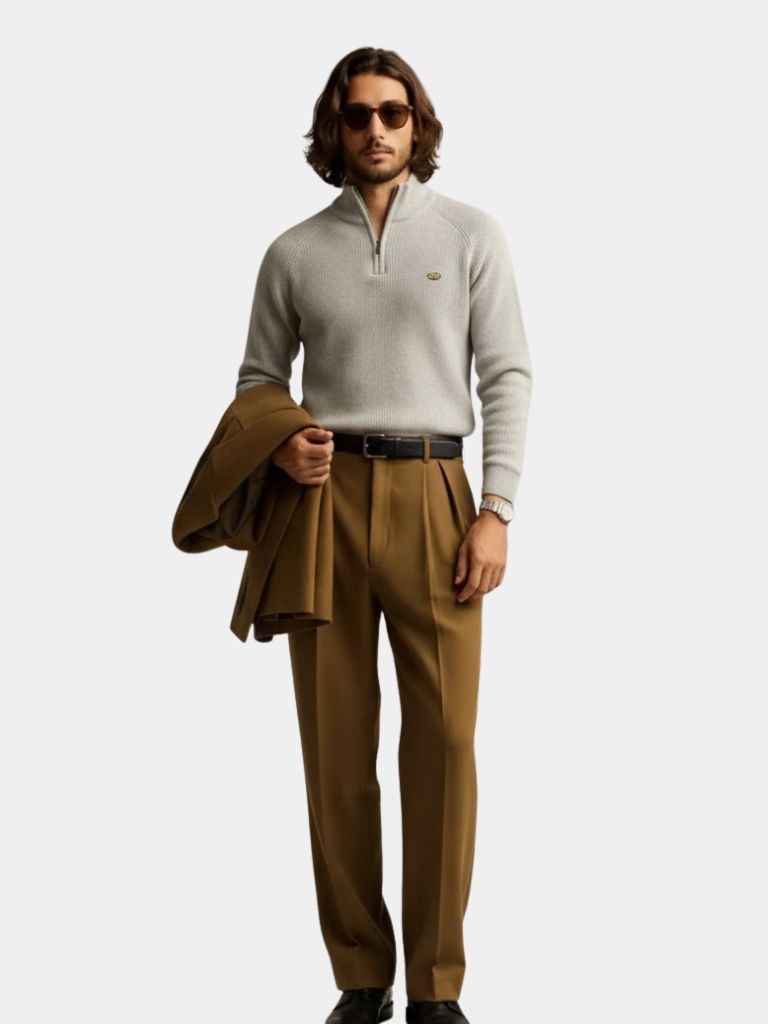 Elegant Quarter Zip Sweater