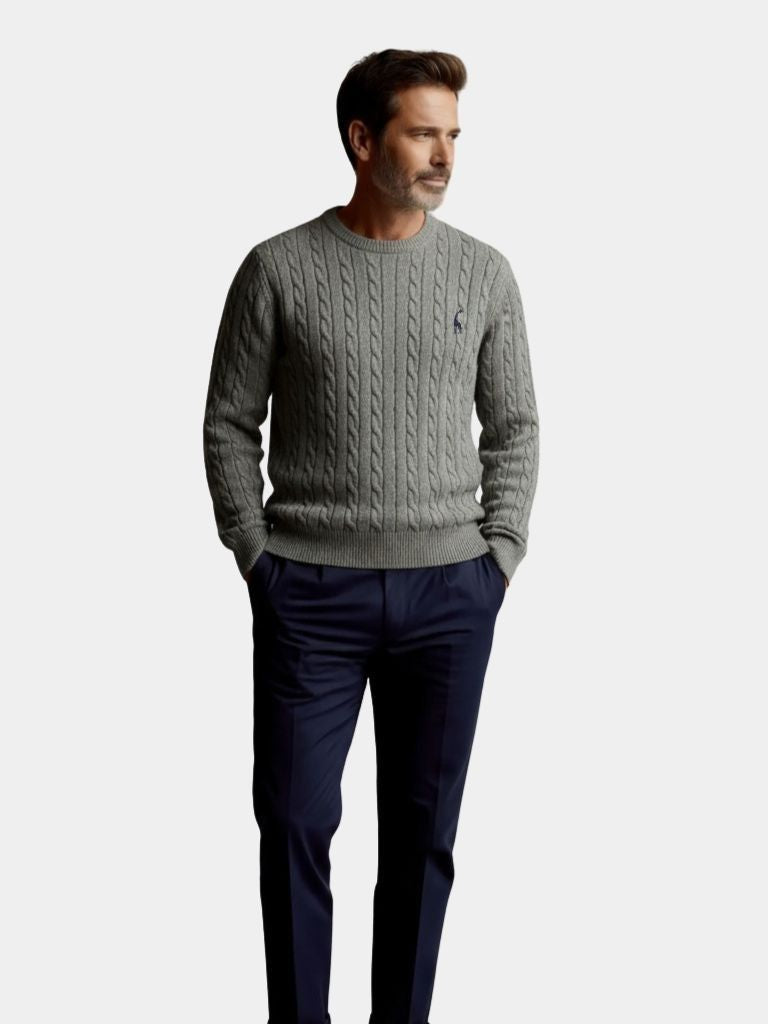 Cotton Crew Neck Pullover Sweater