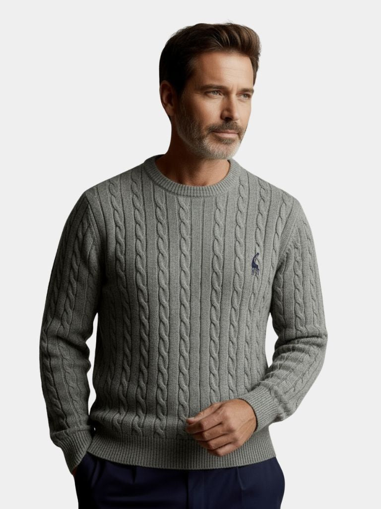 Cotton Crew Neck Pullover Sweater