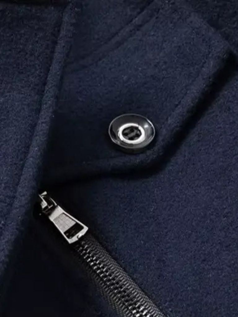 Aristocratic Black Wool Overcoat - Cross & Crown - Cross & Crown