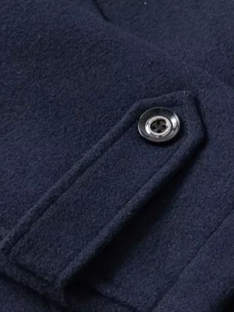 Aristocratic Black Wool Overcoat - Cross & Crown - Cross & Crown