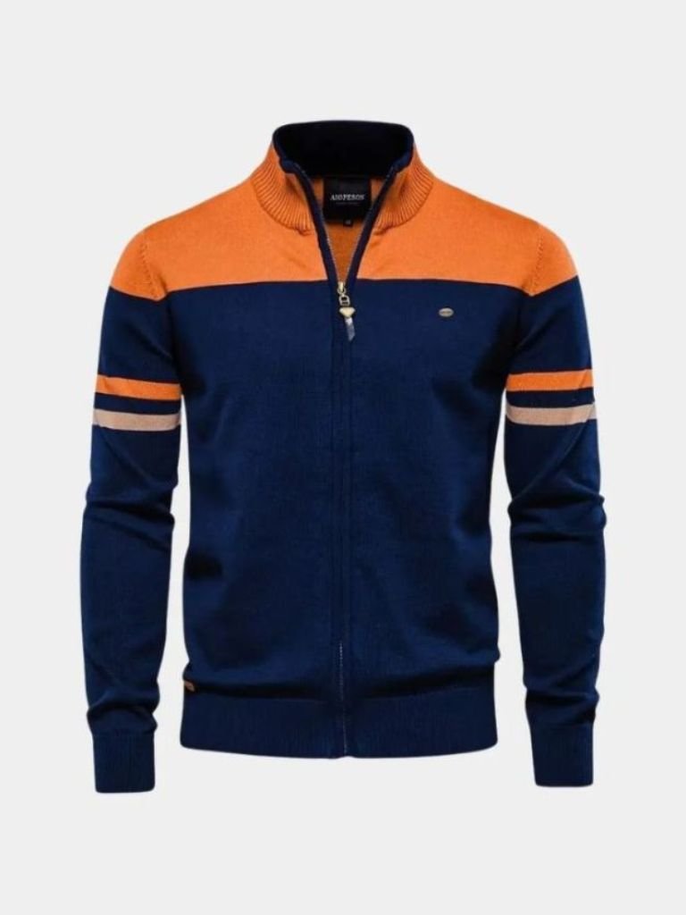 Cardigan Sweater Zipper Standing Collar Knitwear - Cross & Crown - Cross & Crown