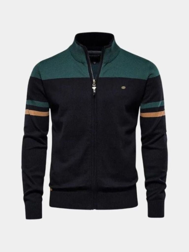 Cardigan Sweater Zipper Standing Collar Knitwear - Cross & Crown - Cross & Crown