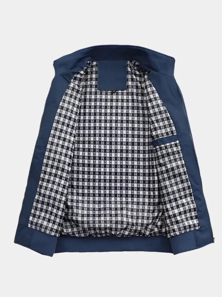 Casual Solid Bomber Jacket - Cross & Crown - Cross & Crown