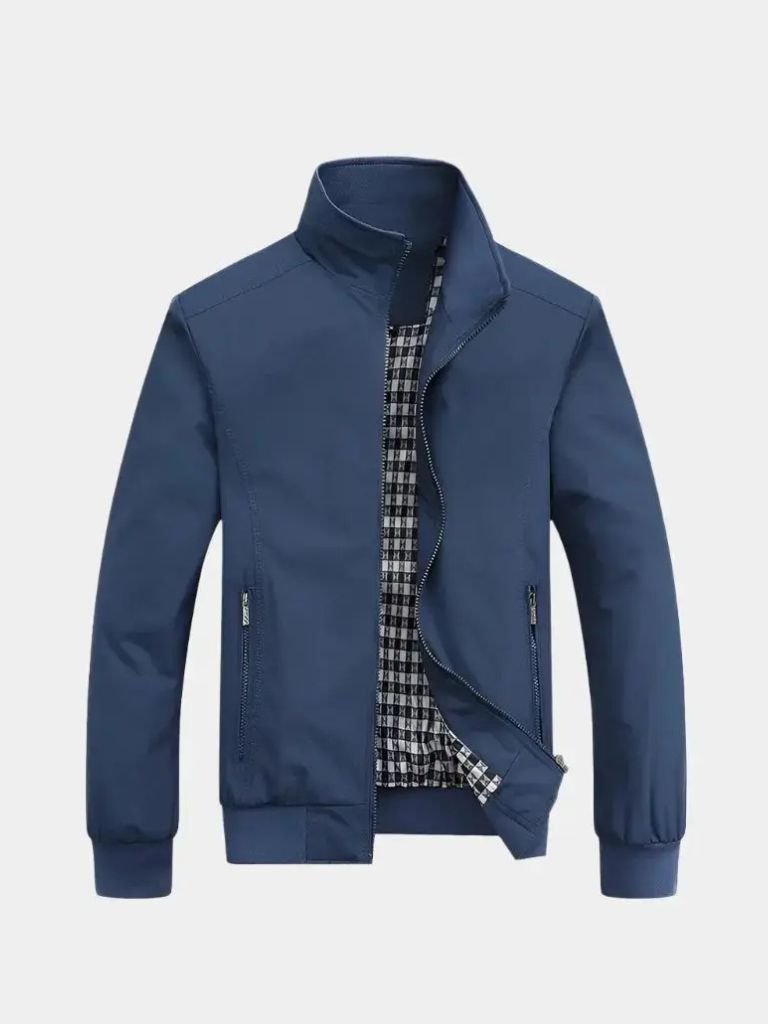 Casual Solid Bomber Jacket - Cross & Crown - Cross & Crown