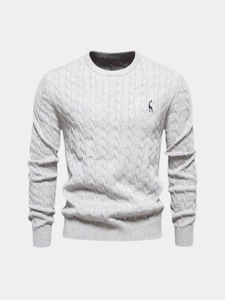 Cotton Crew Neck Pullover Sweater - Cross & Crown - Cross & Crown
