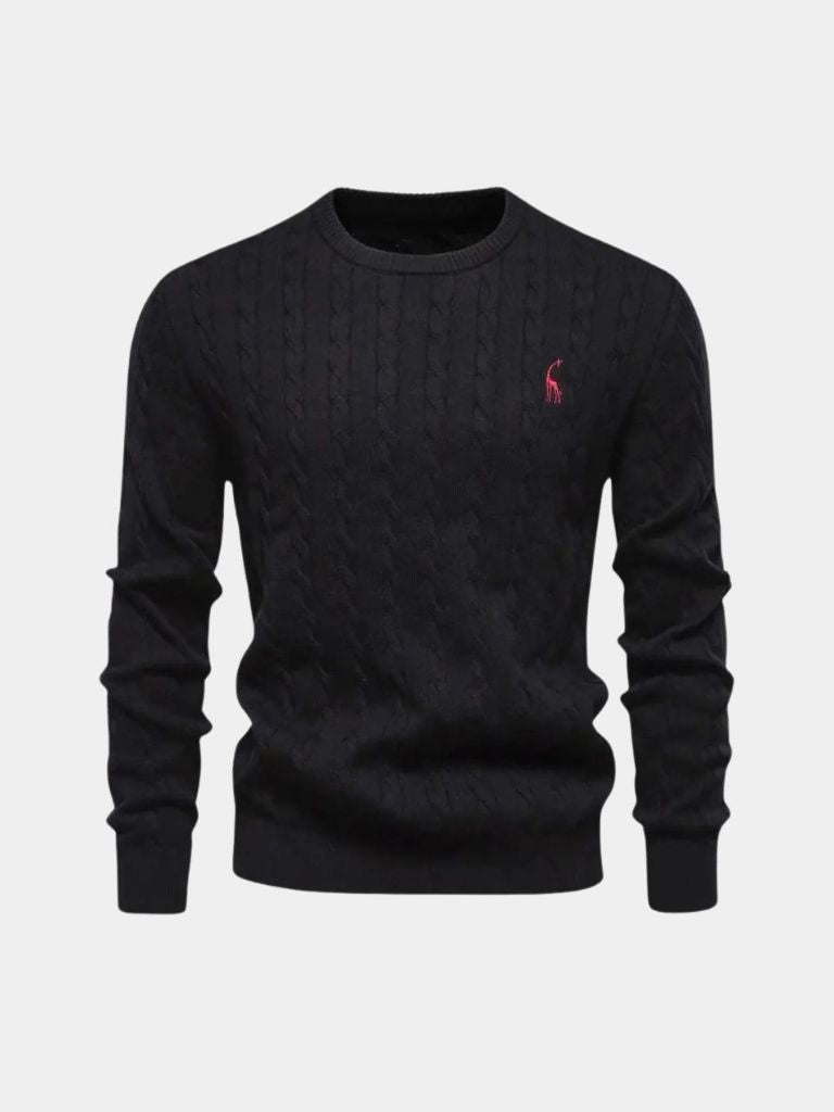 Cotton Crew Neck Pullover Sweater - Cross & Crown - Cross & Crown