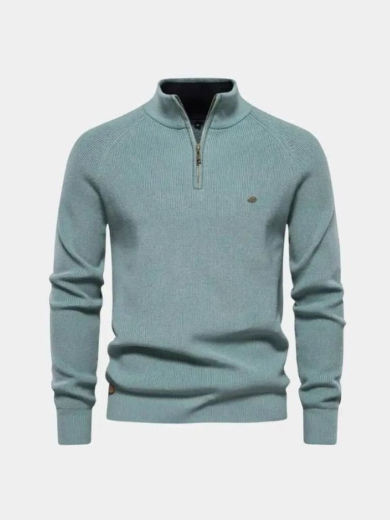 Elegant Quarter Zip Sweater - Cross & Crown - Cross & Crown