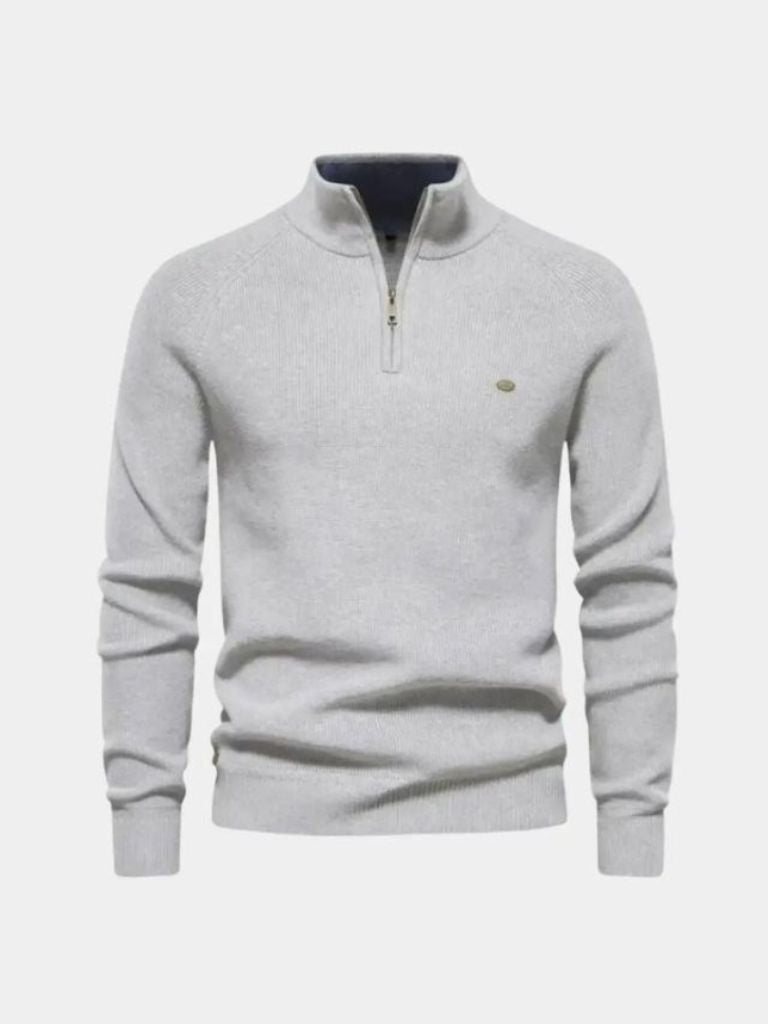 Elegant Quarter Zip Sweater - Cross & Crown - Cross & Crown