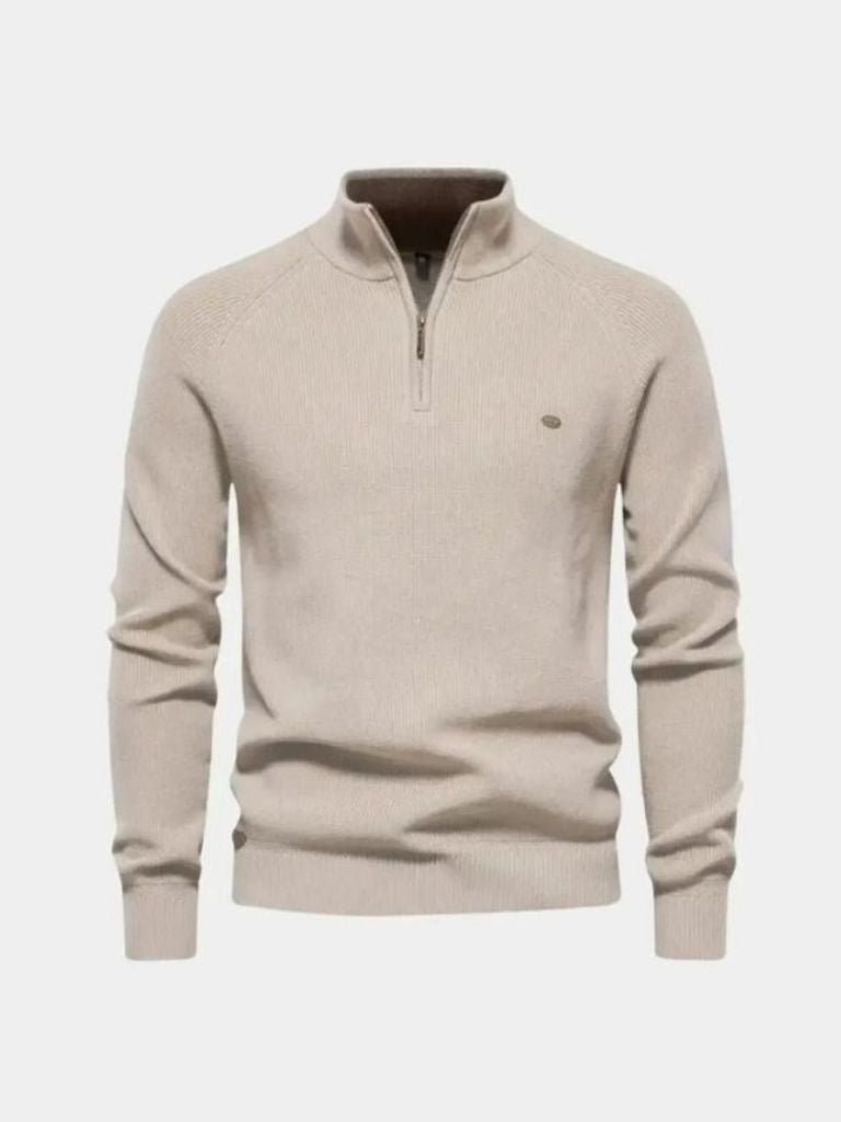 Elegant Quarter Zip Sweater - Cross & Crown - Cross & Crown
