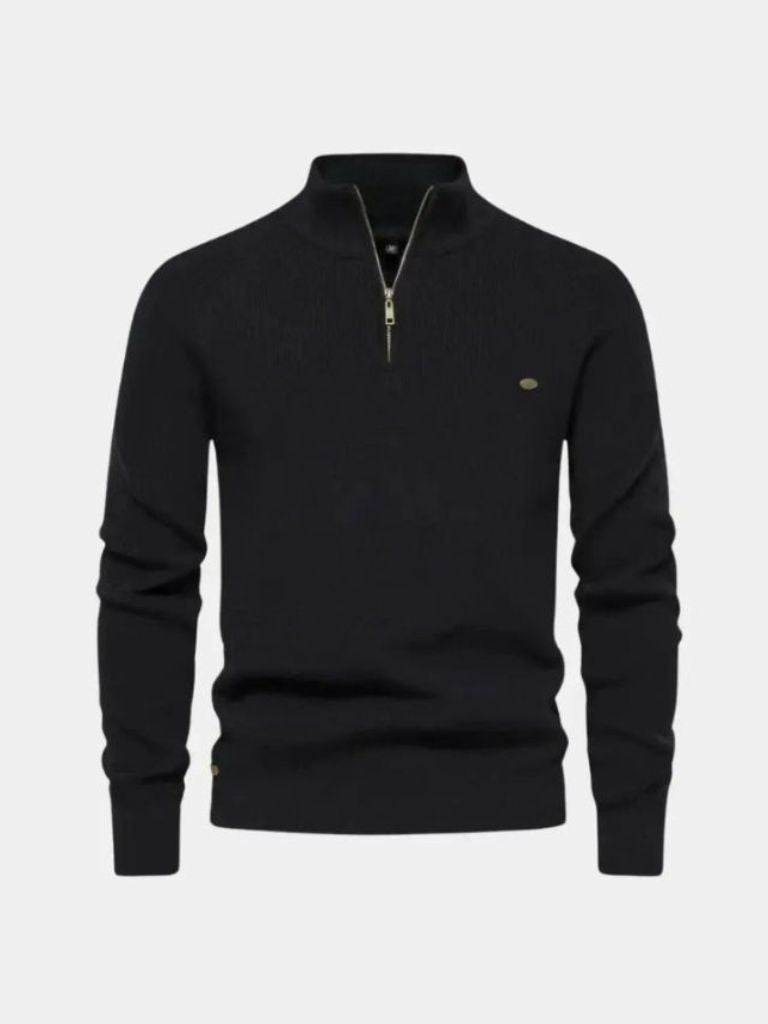 Elegant Quarter Zip Sweater - Cross & Crown - Cross & Crown