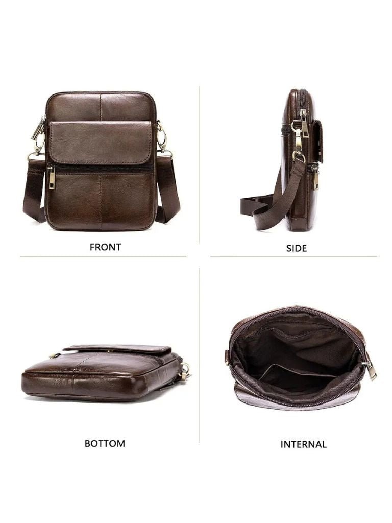Essential Leather Shoulder Bag - Cross & Crown - Cross & Crown