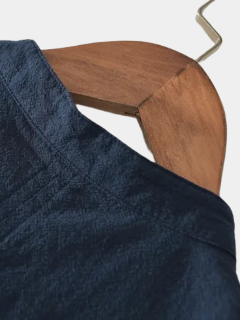 Essential Short Sleeve Linen Shirt - Cross & Crown - Cross & Crown