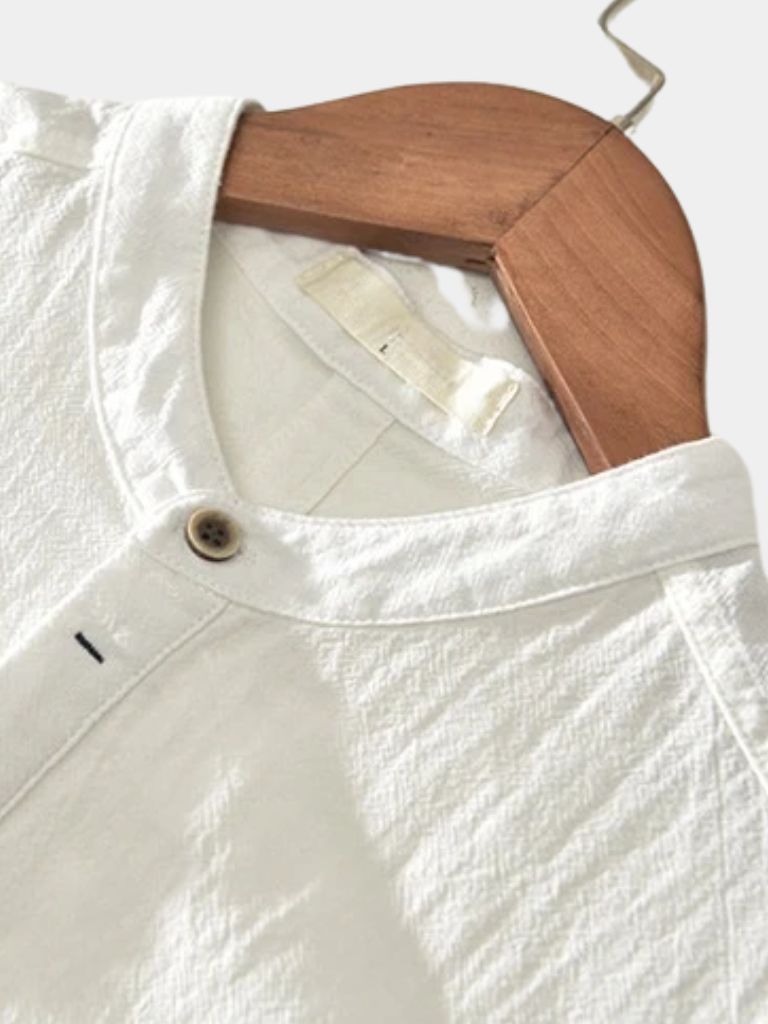 Essential Short Sleeve Linen Shirt - Cross & Crown - Cross & Crown