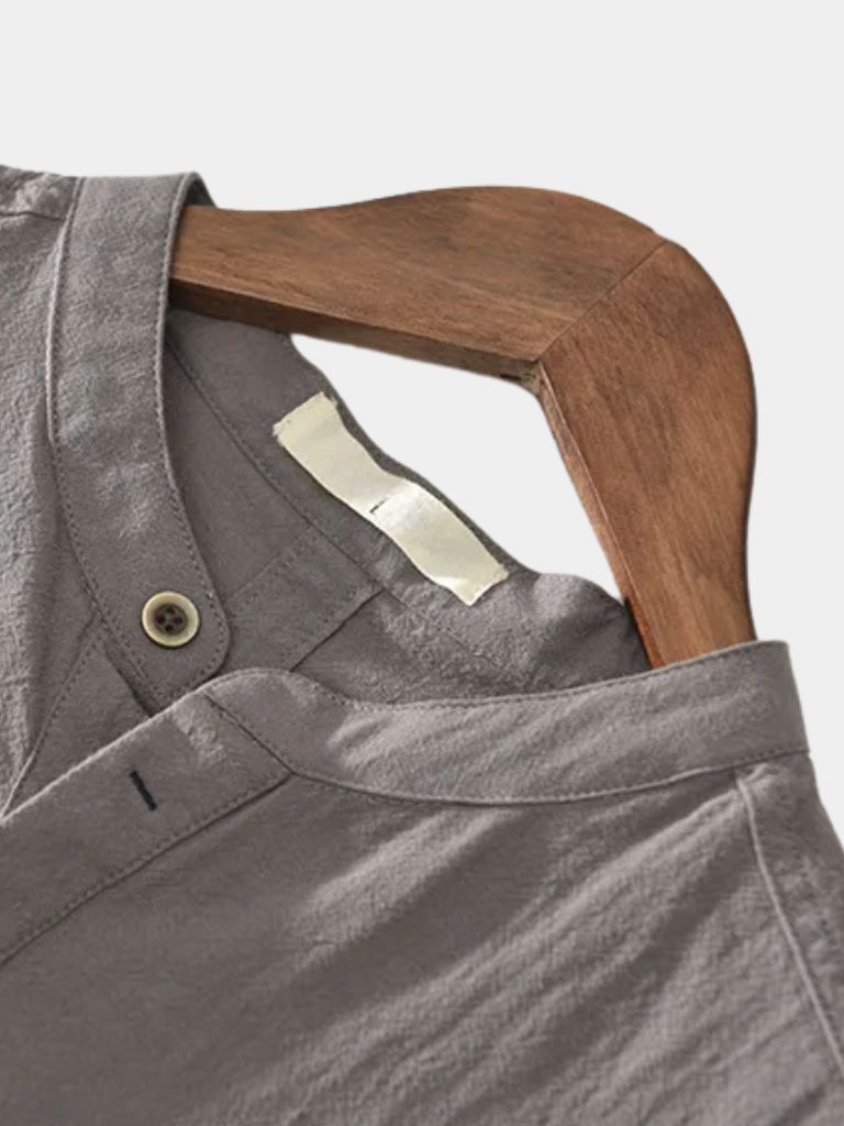 Essential Short Sleeve Linen Shirt - Cross & Crown - Cross & Crown