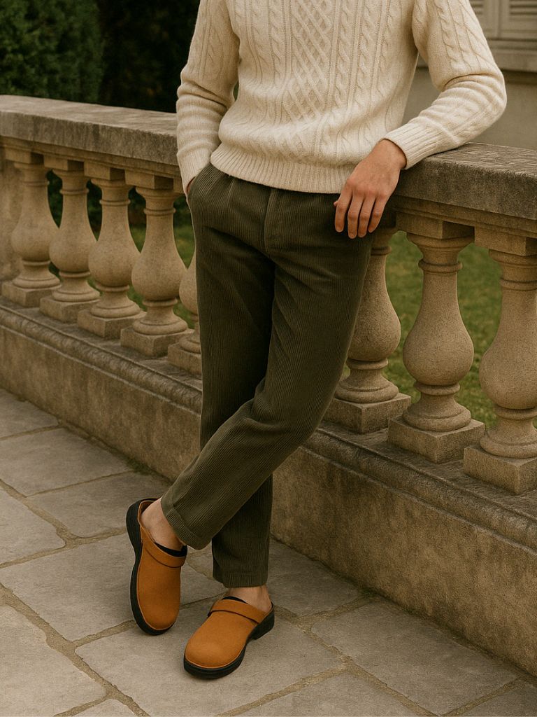 Men´s Leather Clog - Cross & Crown - Cross & Crown