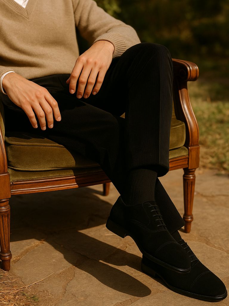 Velvet Monarch Derby Shoes - Cross & Crown - Cross & Crown