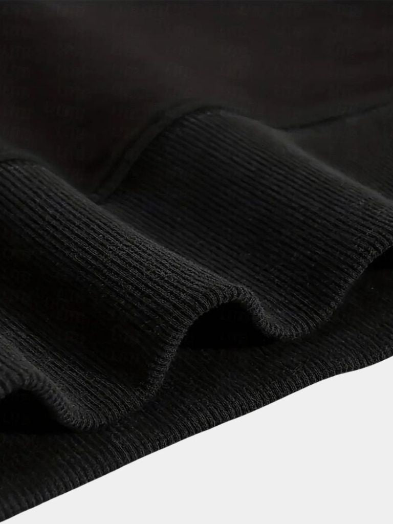 Zip Black Lapel Sports Hoodie Sweatshirt - Cross & Crown - Cross & Crown